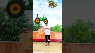 Bullet bike, police car, Ambulance & Tractor Catching vs Fish & frog - Funny vfx magical video