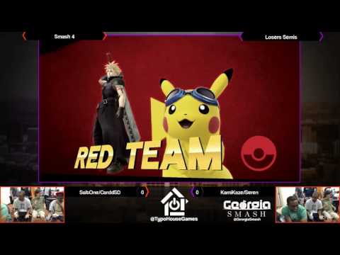 NaCl Monthly Doubles 7/30 - SaltOne/CarddSD vs KamiKaze/Seren - Smash 4 Losers Semis