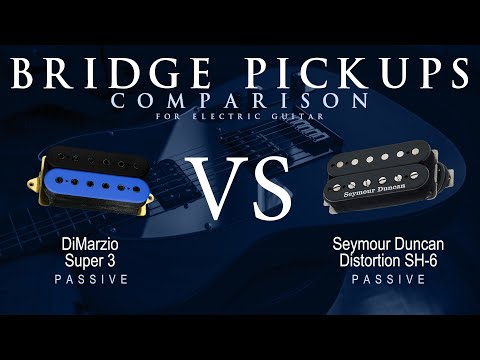 DiMarzio SUPER 3 vs Seymour Duncan DISTORTION SH-6 - Passive Bridge Guitar Pickup Comparison Demo