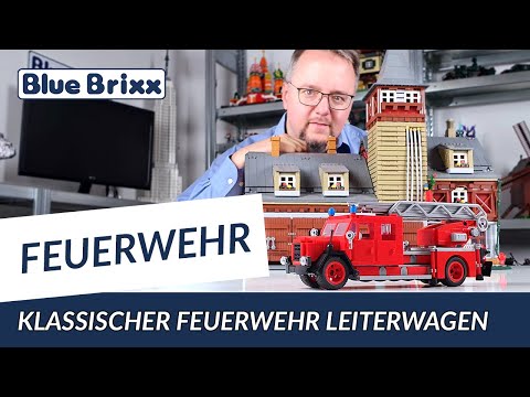 Klassischer Feuerwehr Leiterwagen