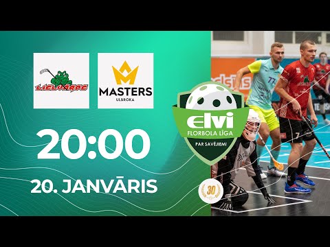 🎥 ELVI florbola līga: Lielvārde/FatPipe - FS Masters/Ulbroka (20.01.2023)