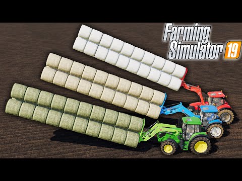 Farming Simulator 19 : EASY BALE AUTOLOADING & TRANSPORTING with/ FRONT LOADER