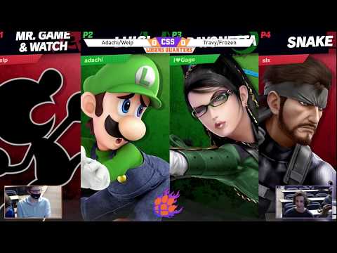 CSS 23 Doubles - LQ - Adachi & Welp (Luigi/Bayonetta) vs. Travy & Frozen (GaW/Snake) - SSBU