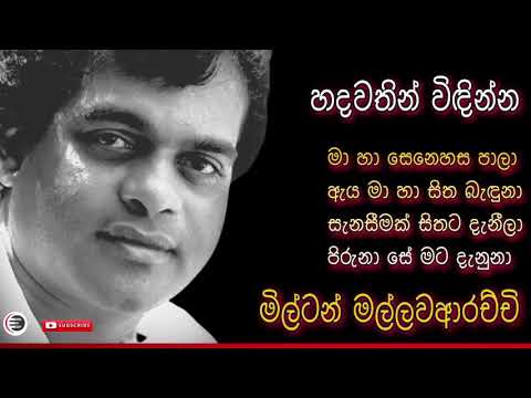 Sinhala Songs | Milton Mallawaarachchi | මා හා සෙනෙහස පාලා | මිල්ටන් මල්ලවආරච්චි | Classical