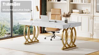 Tribesigns Contemporary Dining Table: Where Luxe Meets Function anuncio