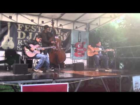 Magnio Loeffler, Hugo Douniou, Yorgui Loeffler et Jeremie Arranger au Festival Django Reinhardt