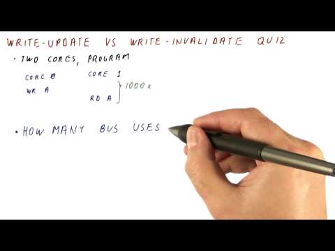 Write Update vs Write Invalidate Quiz - Georgia Tech - HPCA: Part 5