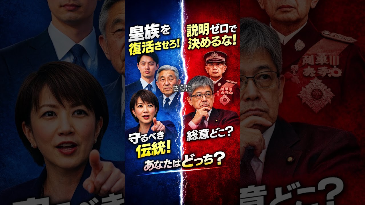 「説明ゼロで“皇族を決める”って、本当に許されるんですか？」 #ショート動画