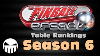 The Pinball Arcade (All Season 6 Tables Ranked)