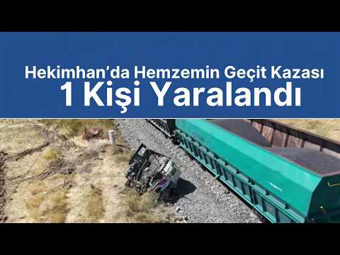 Hekimhan’da Korkutan Kaza! Tren Kamyona Çarptı
