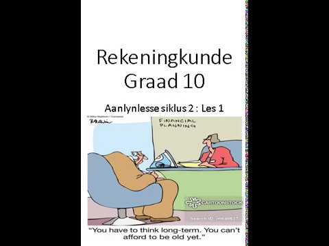 Rekeningkunde GRAAD 10: 5 Mei 2020 - periode 5 (05105)