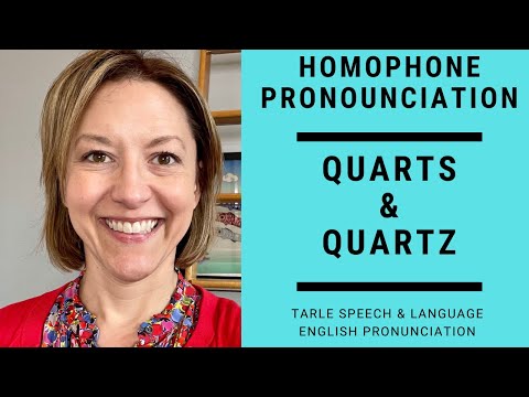如何給QUARTS和QUARTZ發音 - 美國英語同音字發音課程 (How to Pronounce QUARTS & QUARTZ - American English Homophone Pronunciation Lesson)