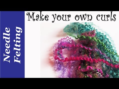 Needle felting Tutorials. How to Create fleece Curls