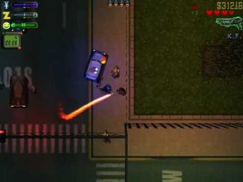 Grand Theft Auto 2 kill frenzy#5 flamethrower!
