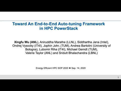 "Toward an End-to-End Auto-tuning Framework in HPC PowerStack."