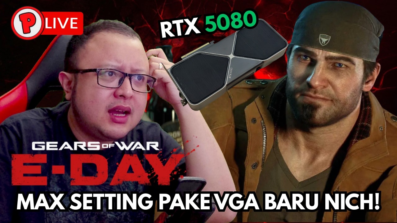 SIKSA VGA BARU,  RATA KANAN MAX RTX 5080 DI GAME GEARS OF WAR E-DAY