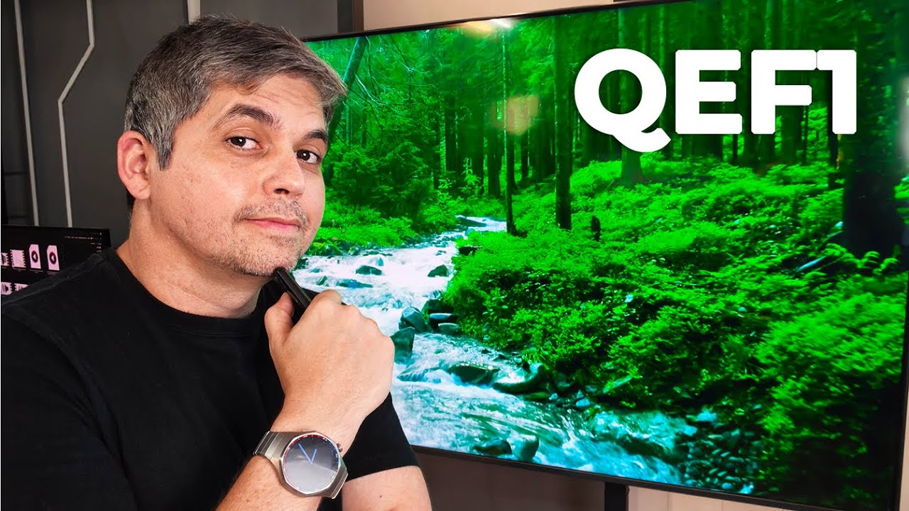 Miniatura da avaliação em vídeo de Smart TV Samsung QEF1 55 Polegadas QLED 4K 2025