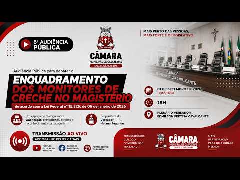 🔴 6ª AUDIÊNCIA PÚBLICA | CÂMARA MUNICIPAL DE CAJAZEIRAS