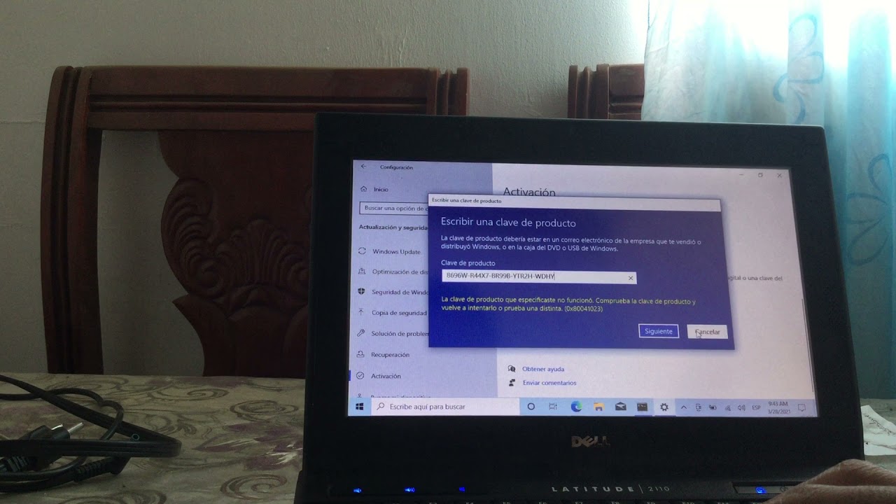 Solucionar error 0x8007007B al activar Windows con la clave de producto Windows