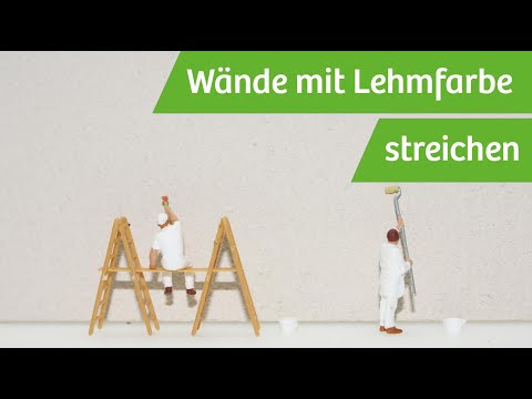 Wände mit Lehmfarbe streichen