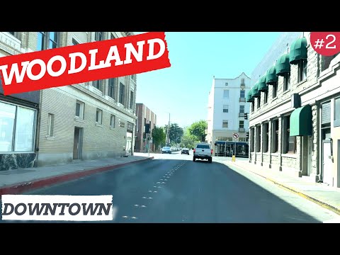 Woodland California | Dash Cam | Driving Downtown | USA