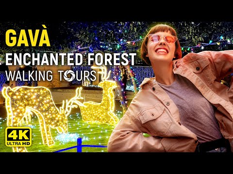 4K Gavà (Catalonia, Spain) The Enchanted Forest Walking Tour • December 2022