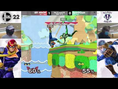Nickemwit (Falcon) vs. SpiritGun (Sheik) | Domino Effect 22 Melee Singles Top 8 LR1