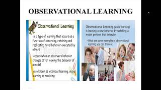 Class XI Psychology Chapter 6 Learning. Observational Learning and Cognitive Learning