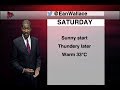 Local Weather Outlook Saturday 21st To Sunday 22nd September 2019