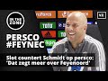 Slot countert Schmidt op persco: 'Dat zegt meer over Feyenoord'