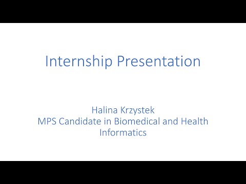 Halina Krzystek Internship Presentation