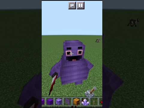 I SPAWN A GRIMACE SHAKE🍹AND HE IS VERY SCARY😱#viral #shorts #minecraft