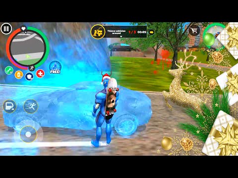 Rope Hero: Vice Town (Drive freezer car) – New Christmas Update – Games Kon – HD Android Gameplay