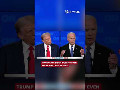Trump says Biden 'doesn't even know what he's saying' during debate #shorts