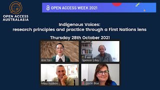 OA Week 2021- Thursday 28 Oct - Indigenous Voices: research practice through a First Nations lens