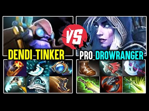 Dendi Legendary Tinker vs Crazy Pro Drow Ranger Spammer - Legend vs Spammer Dota 2