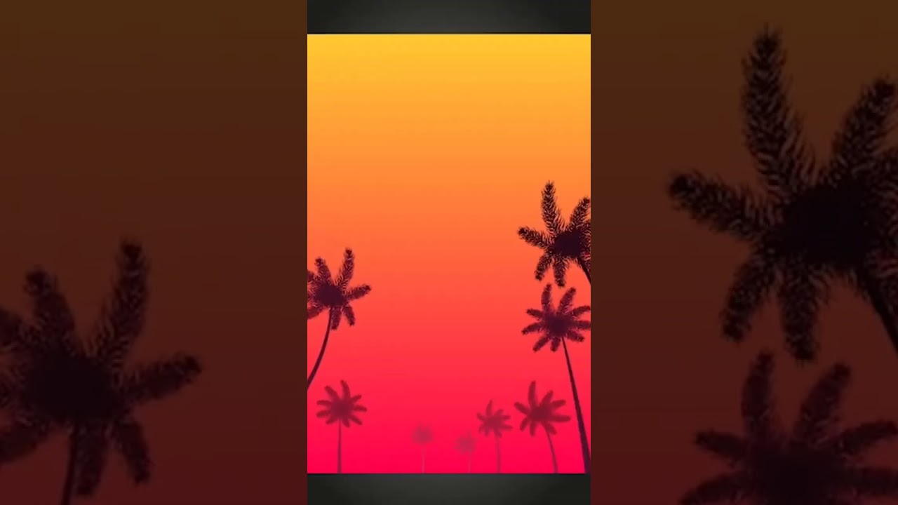 Sunset with palm trees in adobe illustrator #shorts #abode #tutorial #illustration #art #artwork