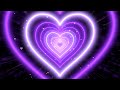 Heart Tunnel💜Purple Heart Background | Neon Heart Background Video | Wallpaper Heart