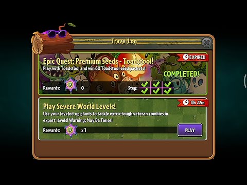 Toadstool - Epic Quest: Premium Seeds - Plants vs. Zombies 2