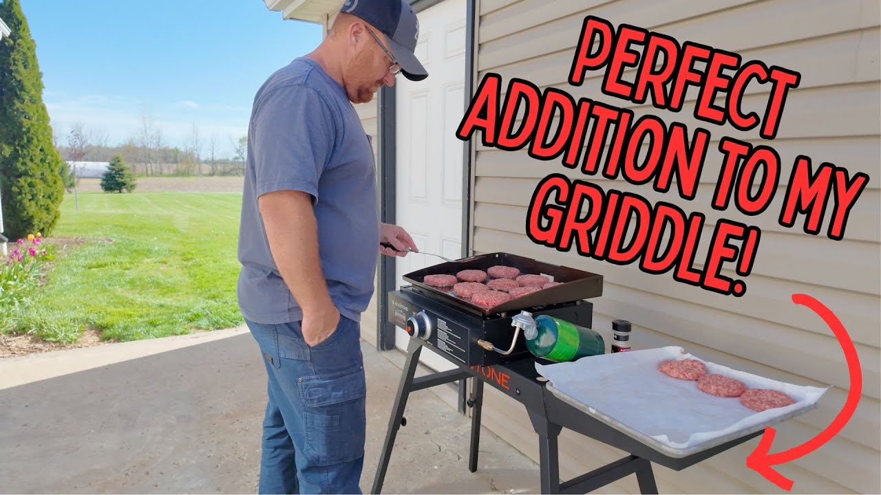 Blackstone 5013 Griddle Stand – Perfect for Camping! Fits 17 & 22”, Adjustable Legs + Shelf