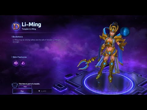 Heroes of the Storm: Templar Li-Ming Skins.
