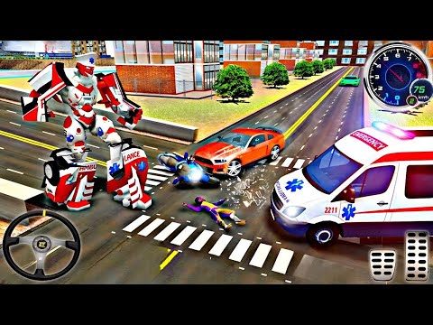 Ambulance Robot City Rescue - 911 Rescue Emergency City Van Simulator:  #AmbulanceRobotSimulator❤
