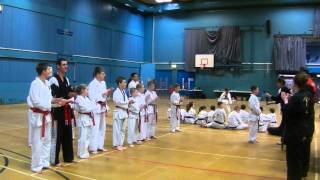 GTI English Championships, February 2015 - juniors red belt patterns ceremony