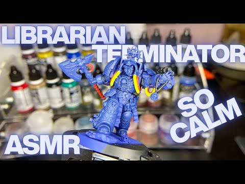 How I Paint WH40k Librarians (The Quiet Way)? | ASMR 😴