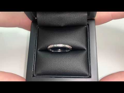 LFSL7535(WG): Diamond Baguette Half Eternity Ring 0.40ct, 18k White Gold