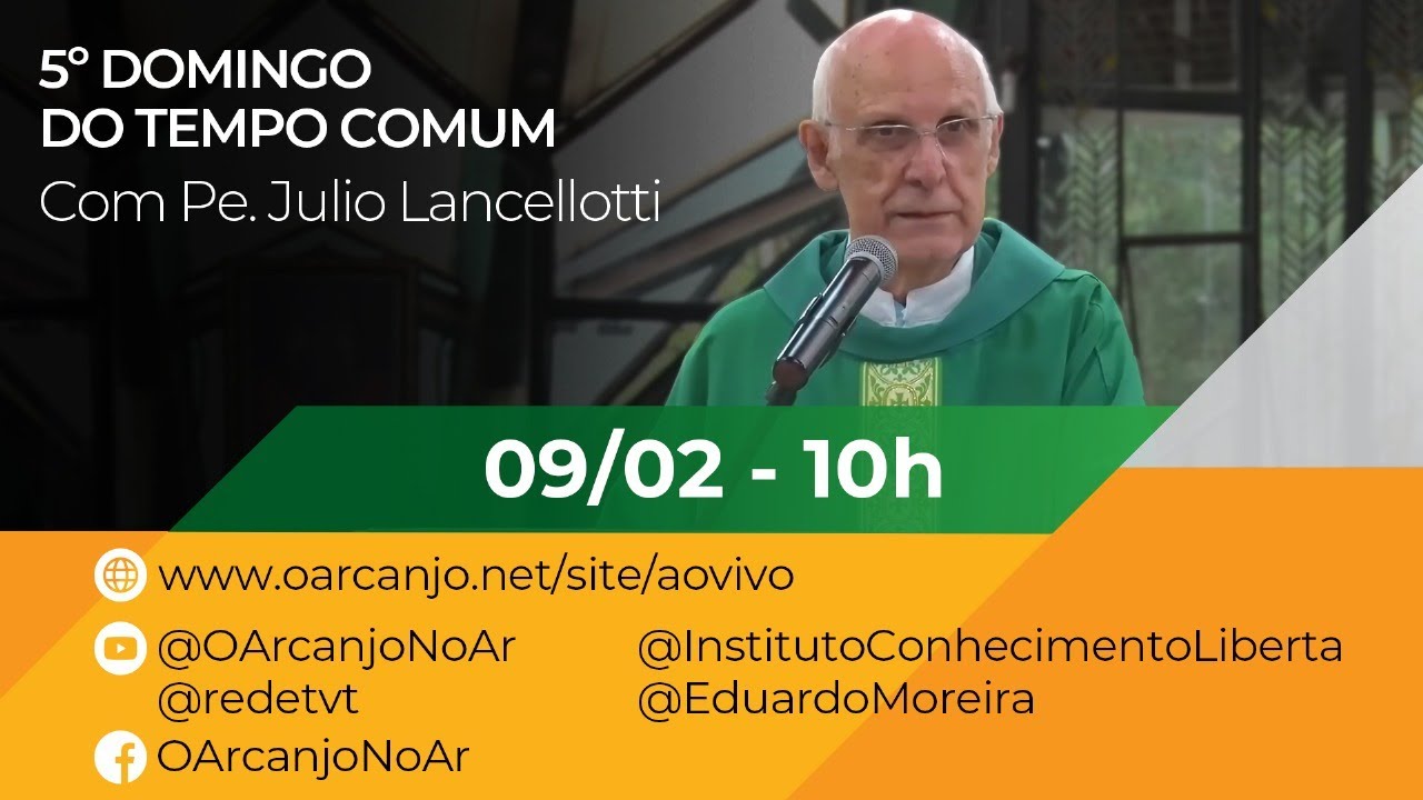 Missa do 5º Domingo do Tempo Comum com Pe. Julio Lancellotti - 09/02/2025