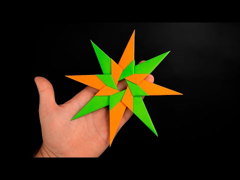 Origami: 8-Pointed Ninja Star / Shuriken - How to fold