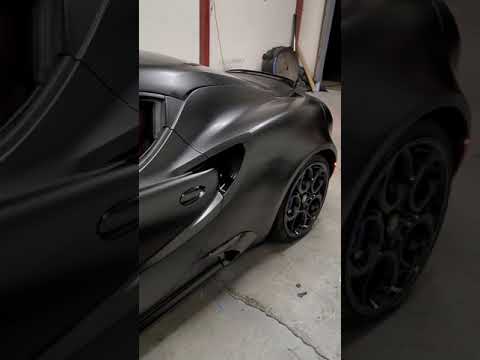 Alfa Romeo 4c cold start wrap satin black