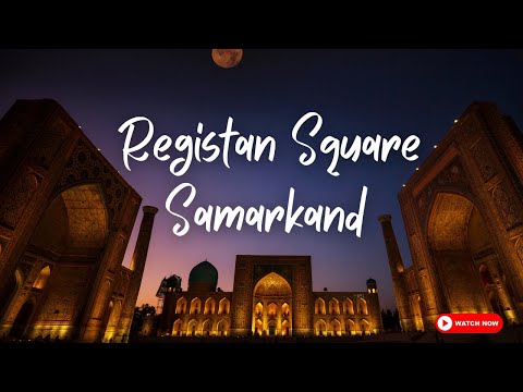 O Registan era o coração da antiga cidade de Samarcanda do Império Timúrida, hoje no Uzbequistão