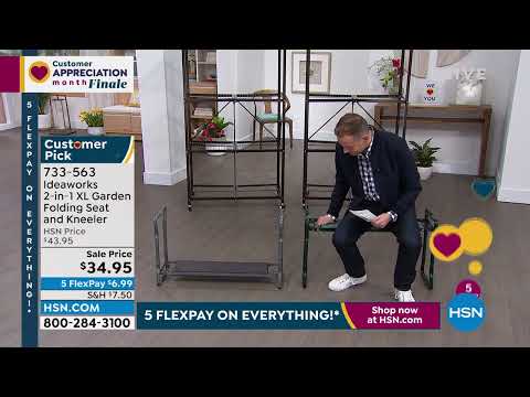 Ideaworks 2in1 XL Garden Folding Seat and Kneeler